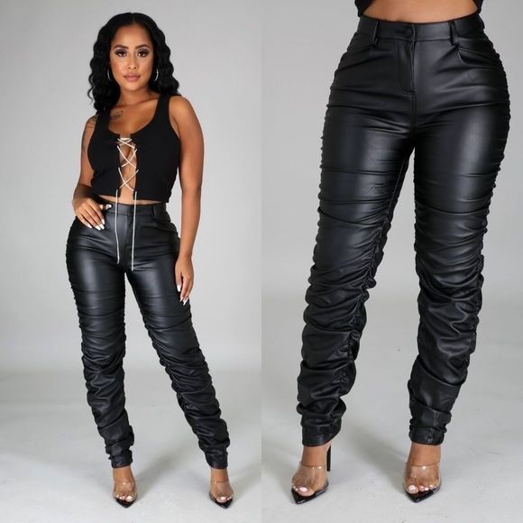 🆕 Back To The Streets Faux Leather Pants - Picture 1 of 8